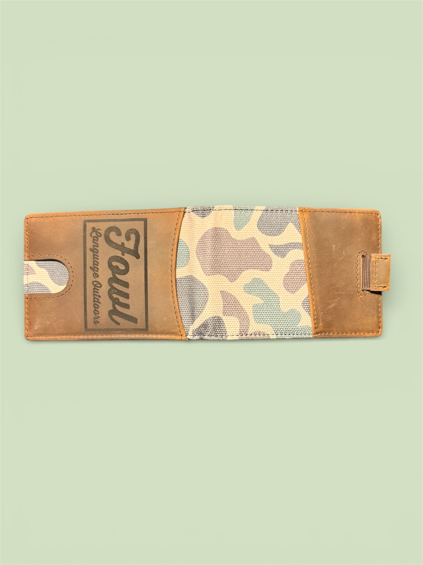 Old School Camo Leather Wallet