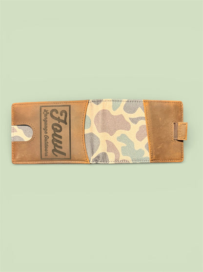 Old School Camo Leather Wallet