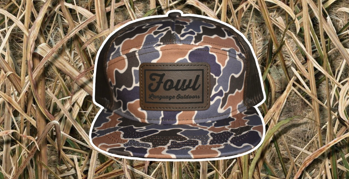 Brown Pintail- 7 Panel Patch Hat